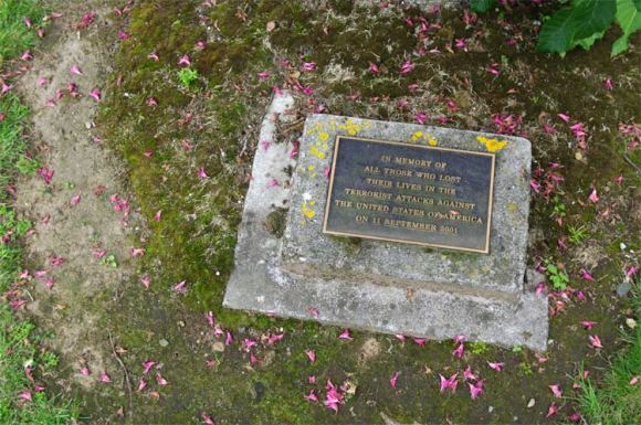 9/11 memorial plaque, Cambridge New Zealand
